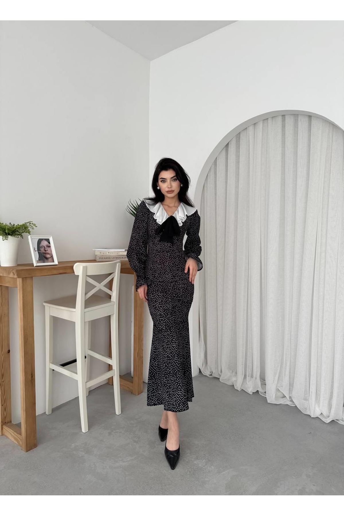 Ospe Fiyonklu Elbise