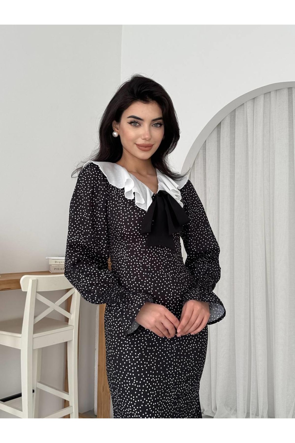 Ospe Fiyonklu Elbise