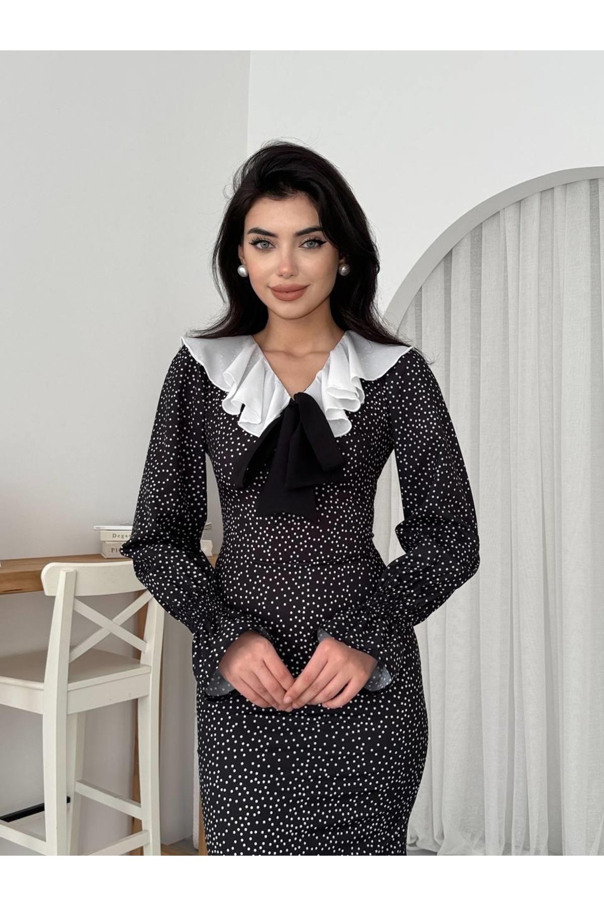 Ospe Fiyonklu Elbise