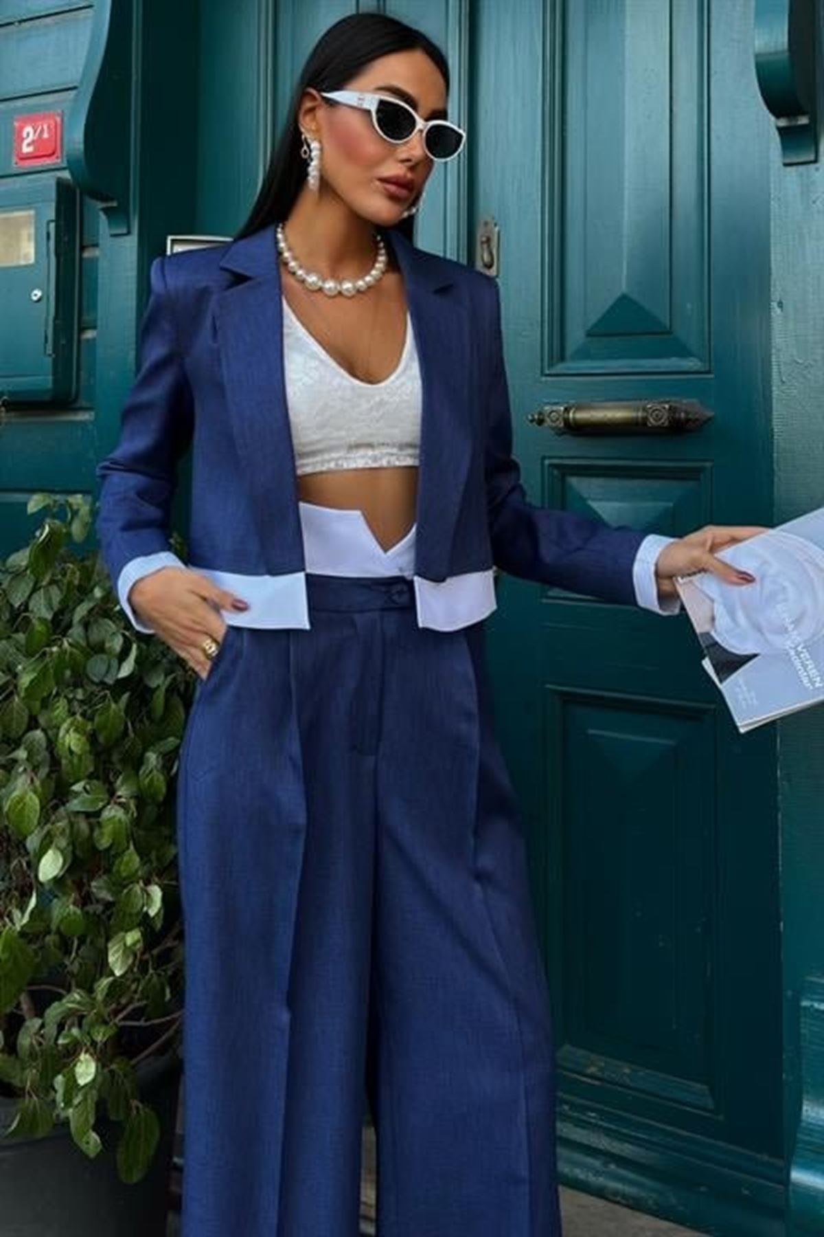 Audrey Crop Ceket Takım 10106