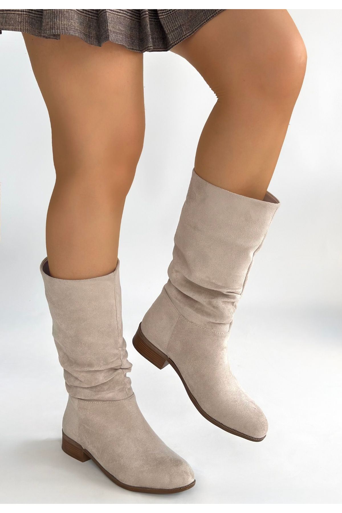 Plod Bej Süet Çizme
