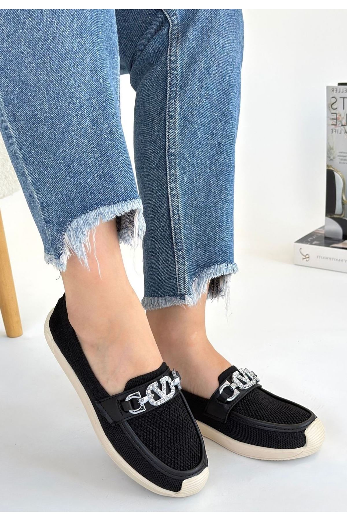 Wata Siyah Triko Babet Ayakkabı