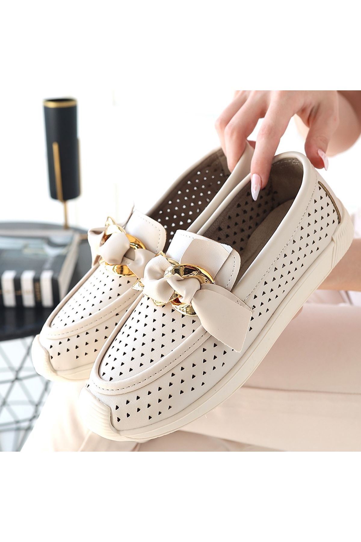 Riwan Bej Cilt Babet Ayakkabı