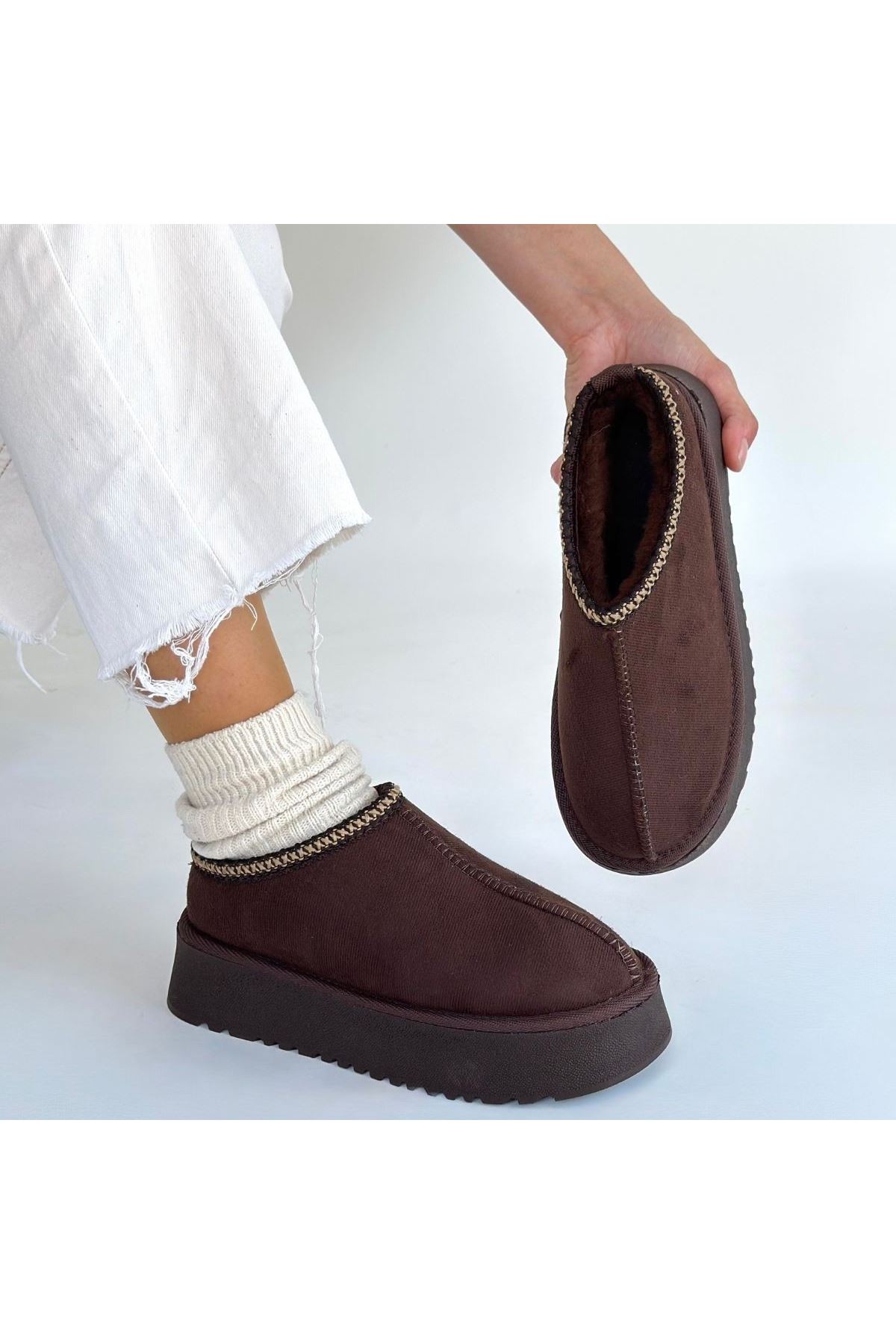 Foyk Kahverengi Süet Bot