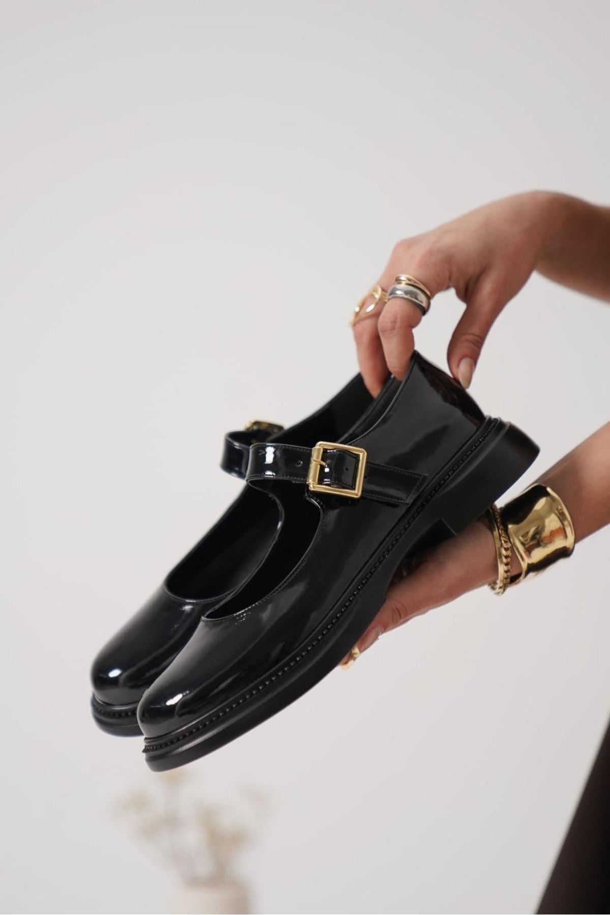 Yokox Siyah Rugan Oxford Ayakkabı