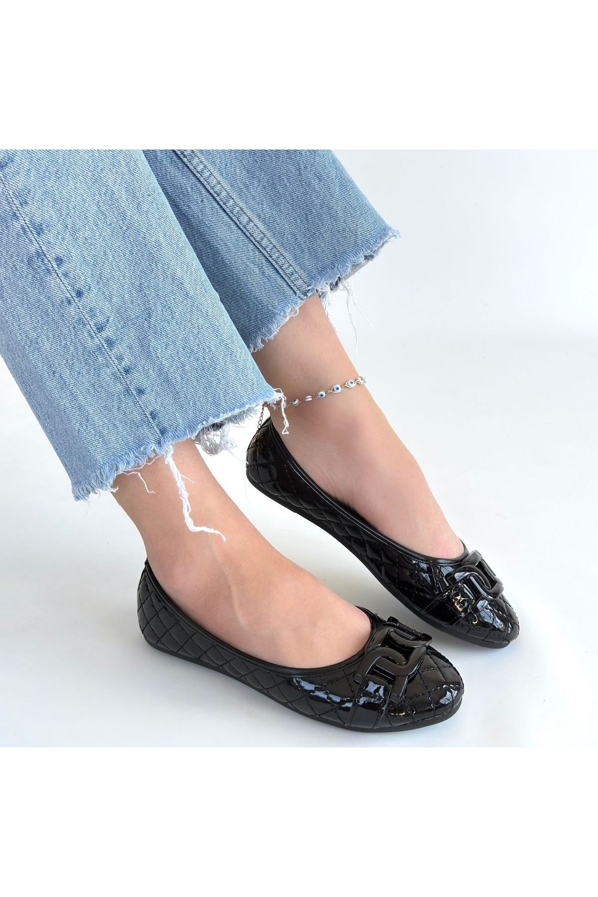 Lawy Siyah Rugan Babet Ayakkabı