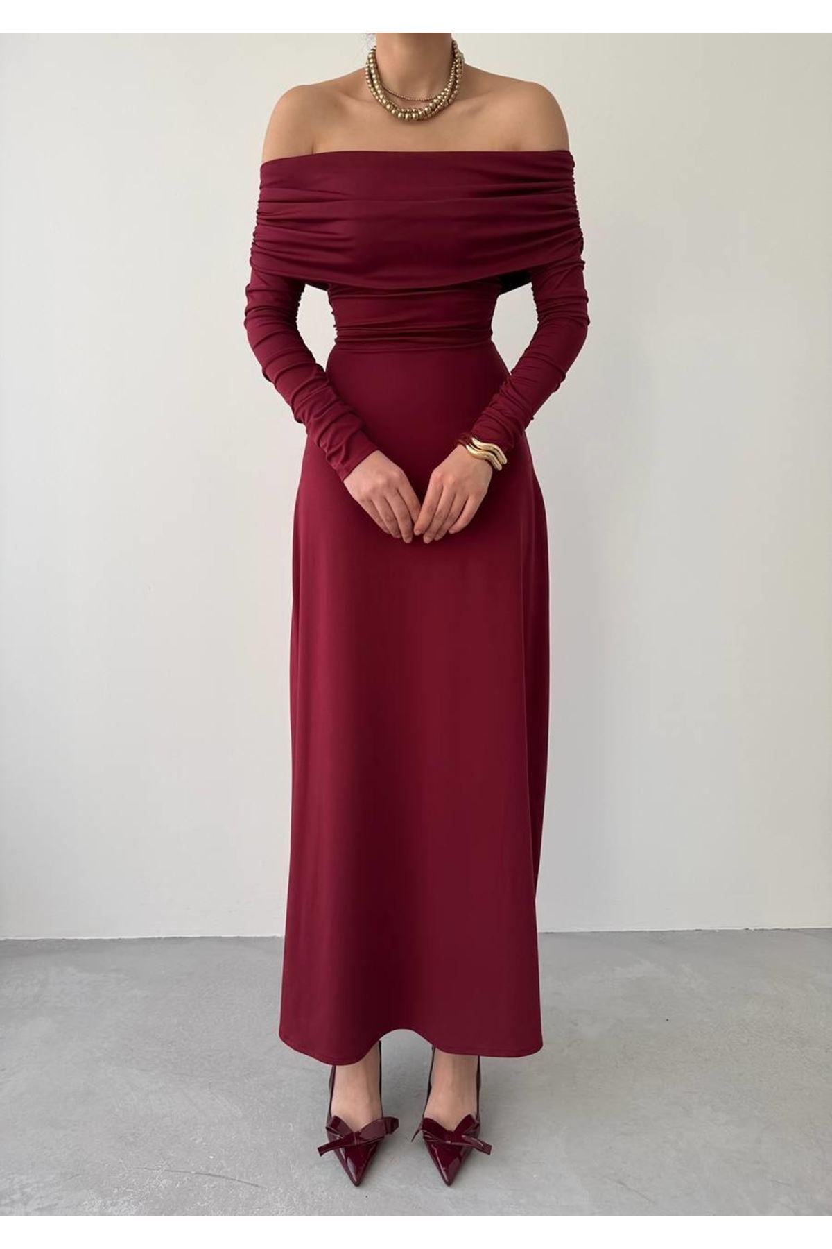 Uras Straplez Elbise