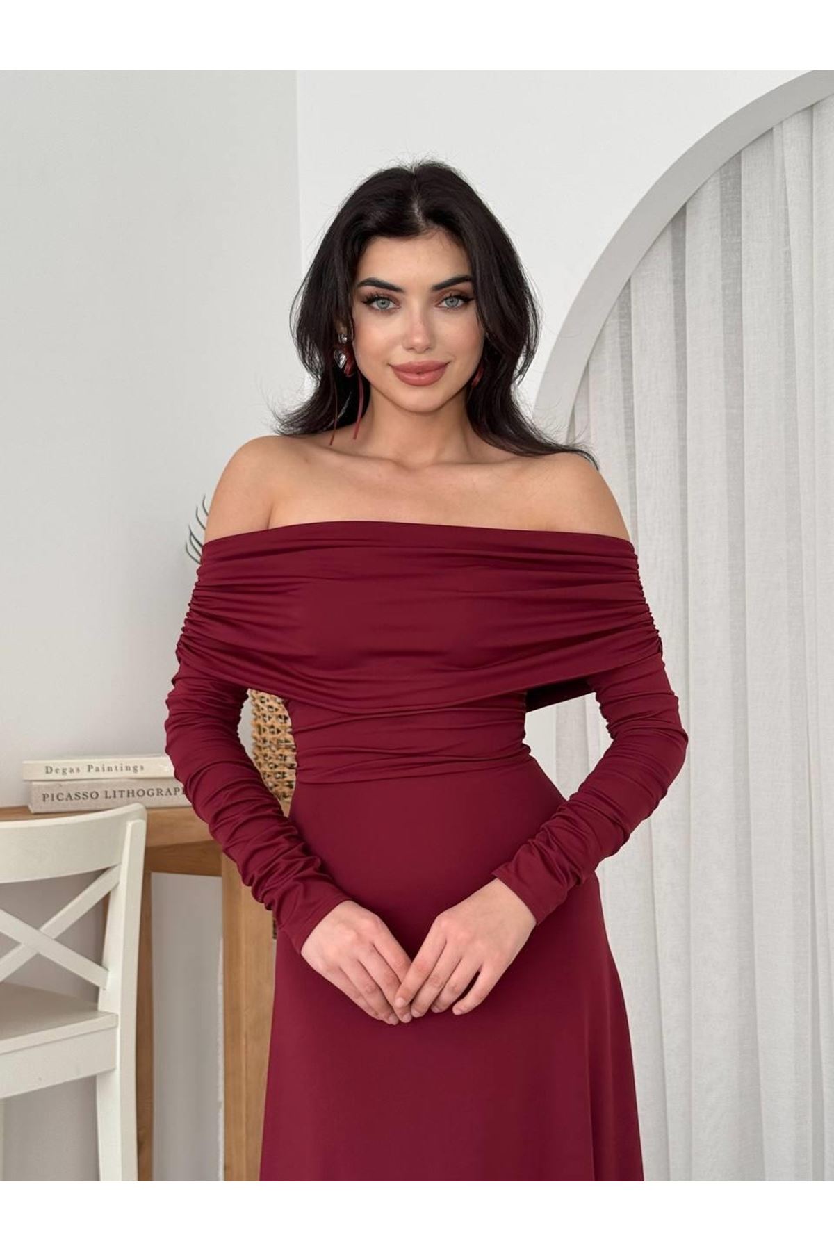 Uras Straplez Elbise