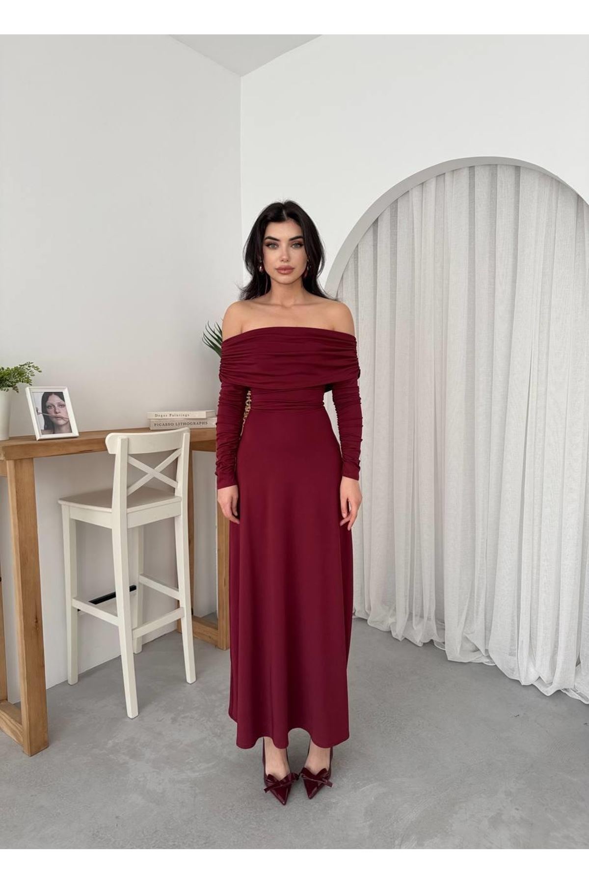 Uras Straplez Elbise