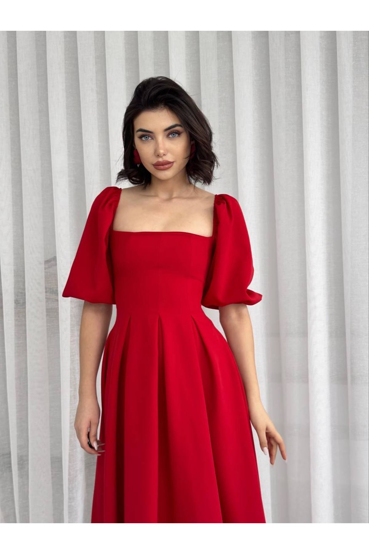 Benjamin Çan Etekli Midi Boy Elbise