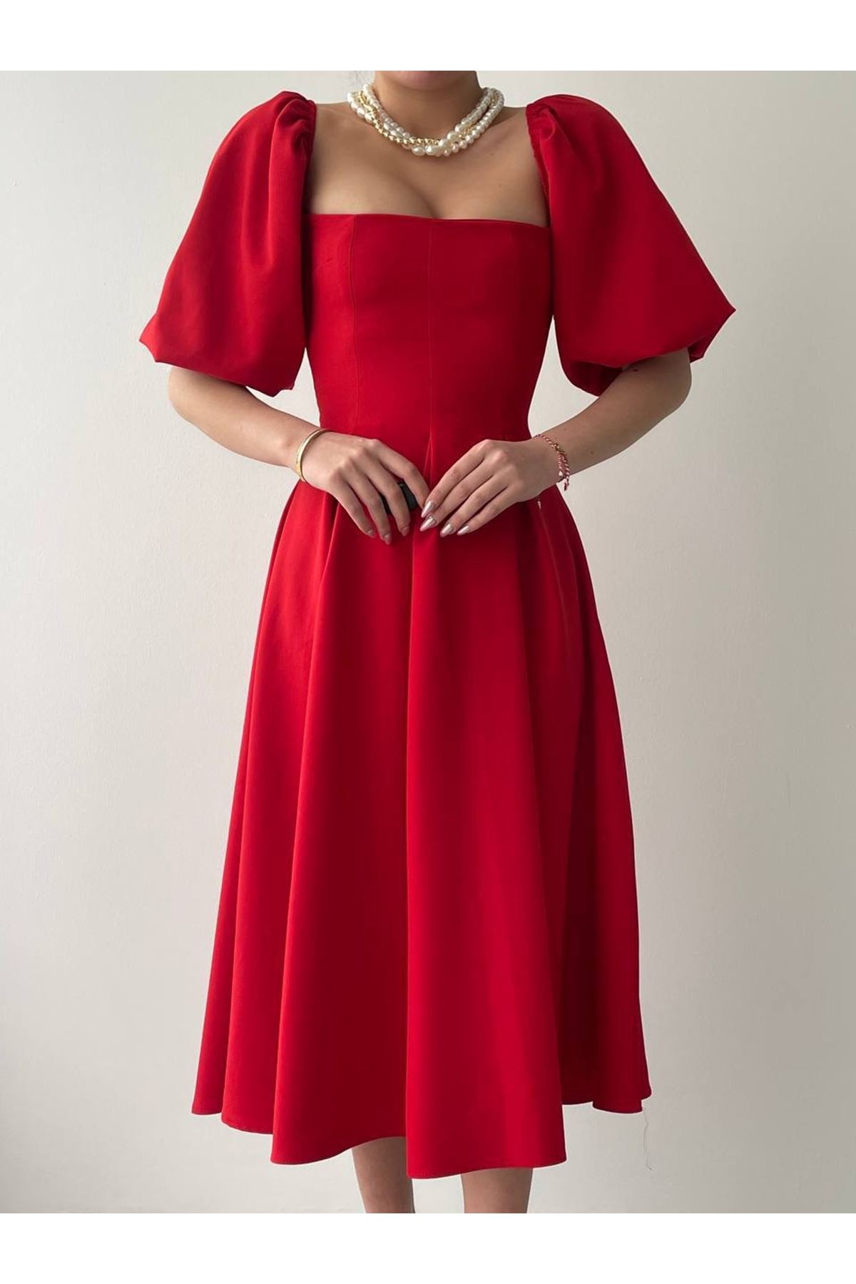 Benjamin Çan Etekli Midi Boy Elbise