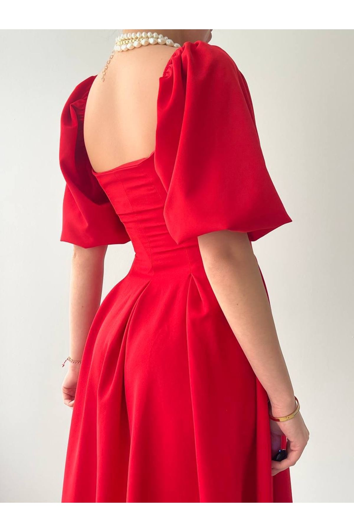 Benjamin Çan Etekli Midi Boy Elbise