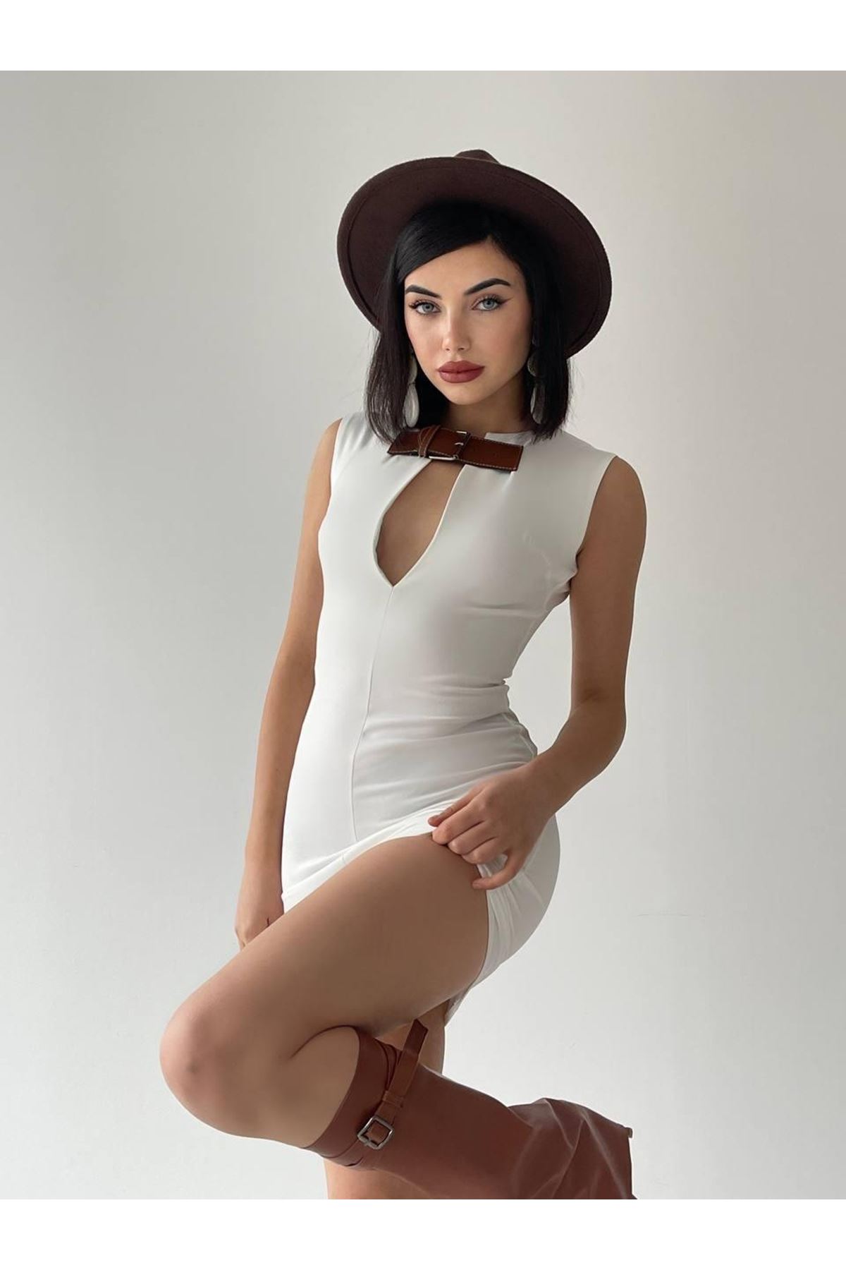 Nadia Kemerli Mini Elbise