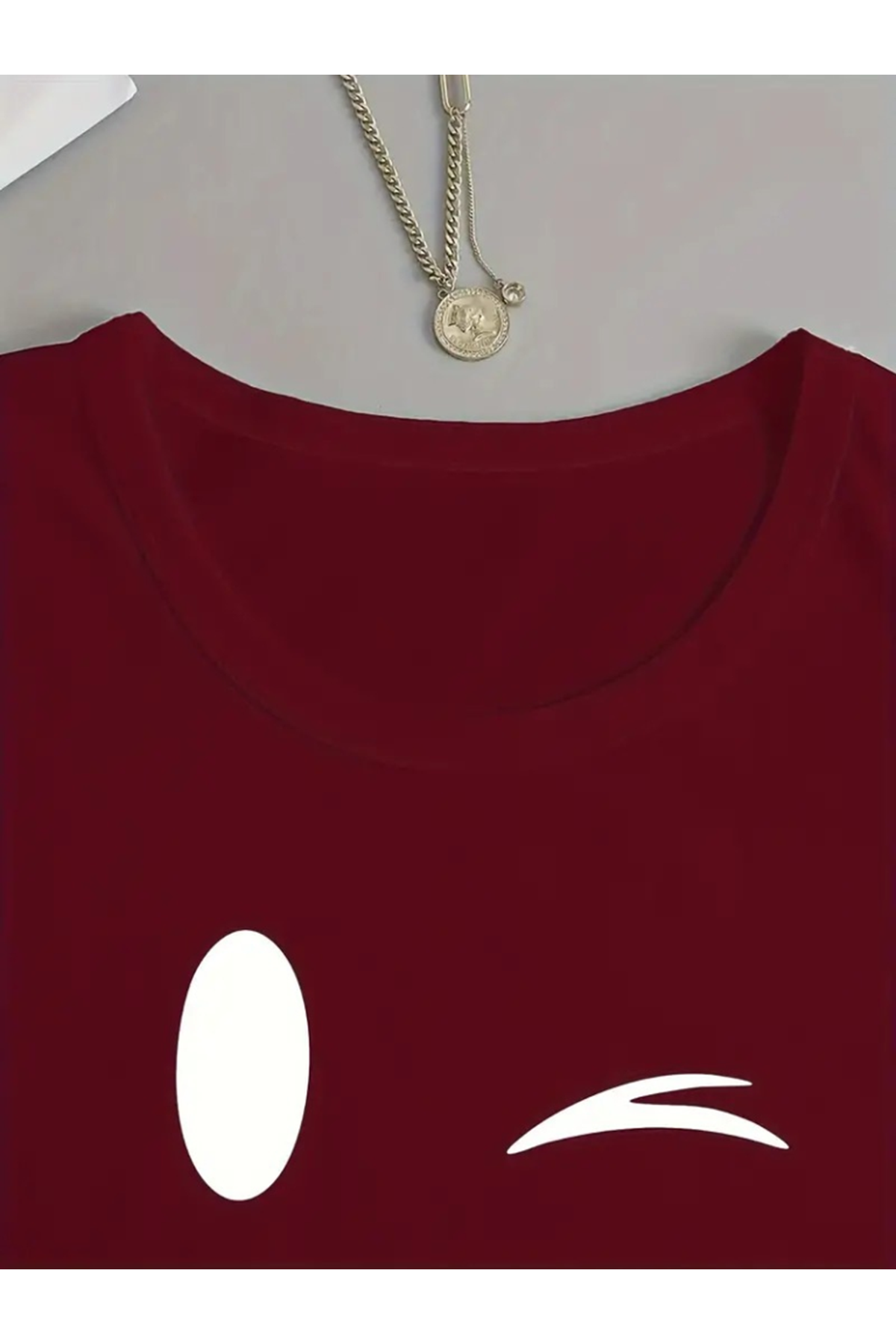 Kadın Uzun Kollu Bisiklet Yaka Gülen Yüz Desenli Viskon Bluz