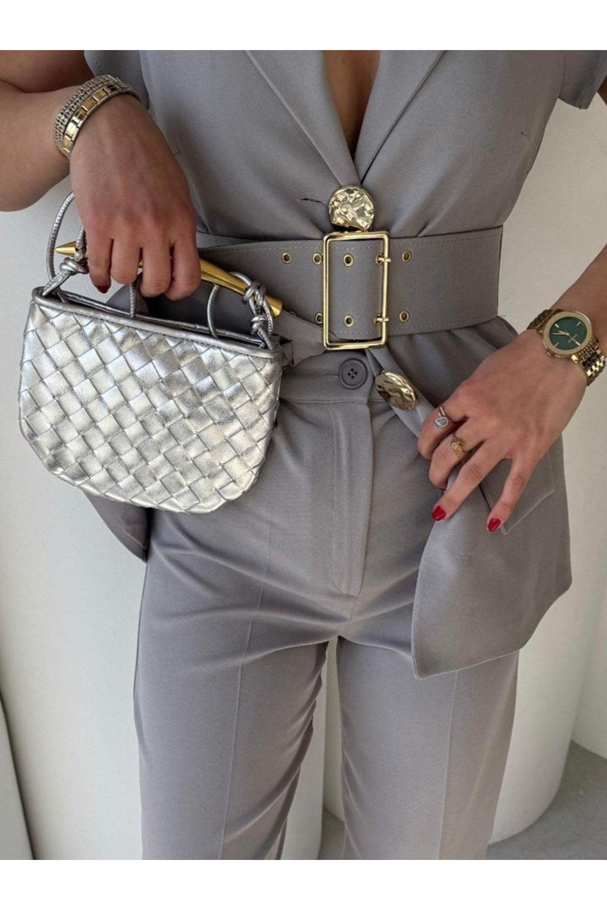 Vatkalı Yelek Pantolon İkili Takım