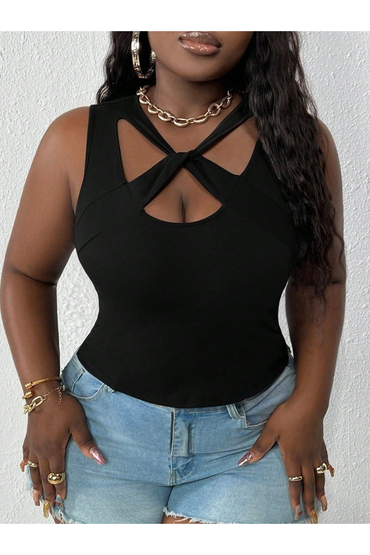 Kadın önden çapraz Detay Askılı Viskon Bluz