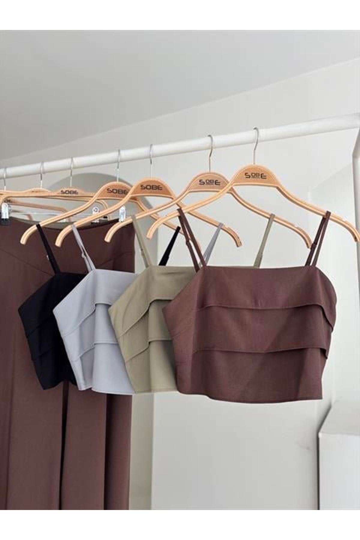 Crop Plazzo Pantolon Takım 10155-08