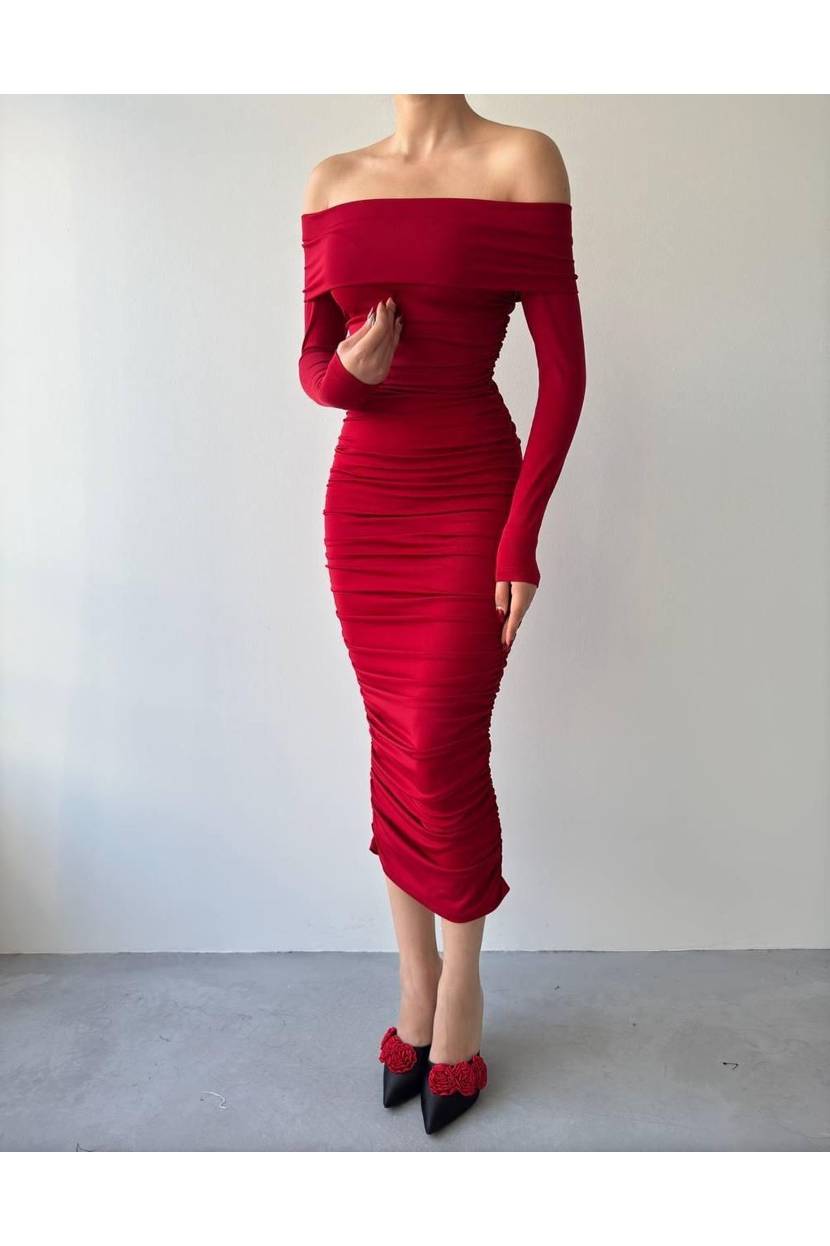 Dakota Drapeli Elbise