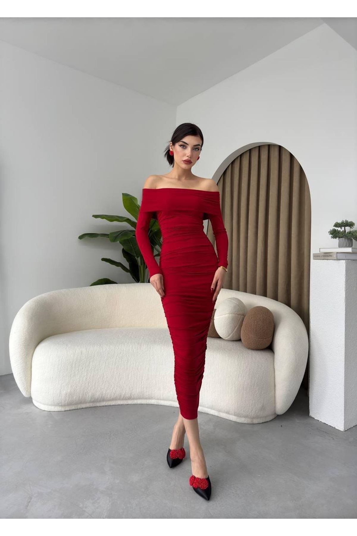 Dakota Drapeli Elbise