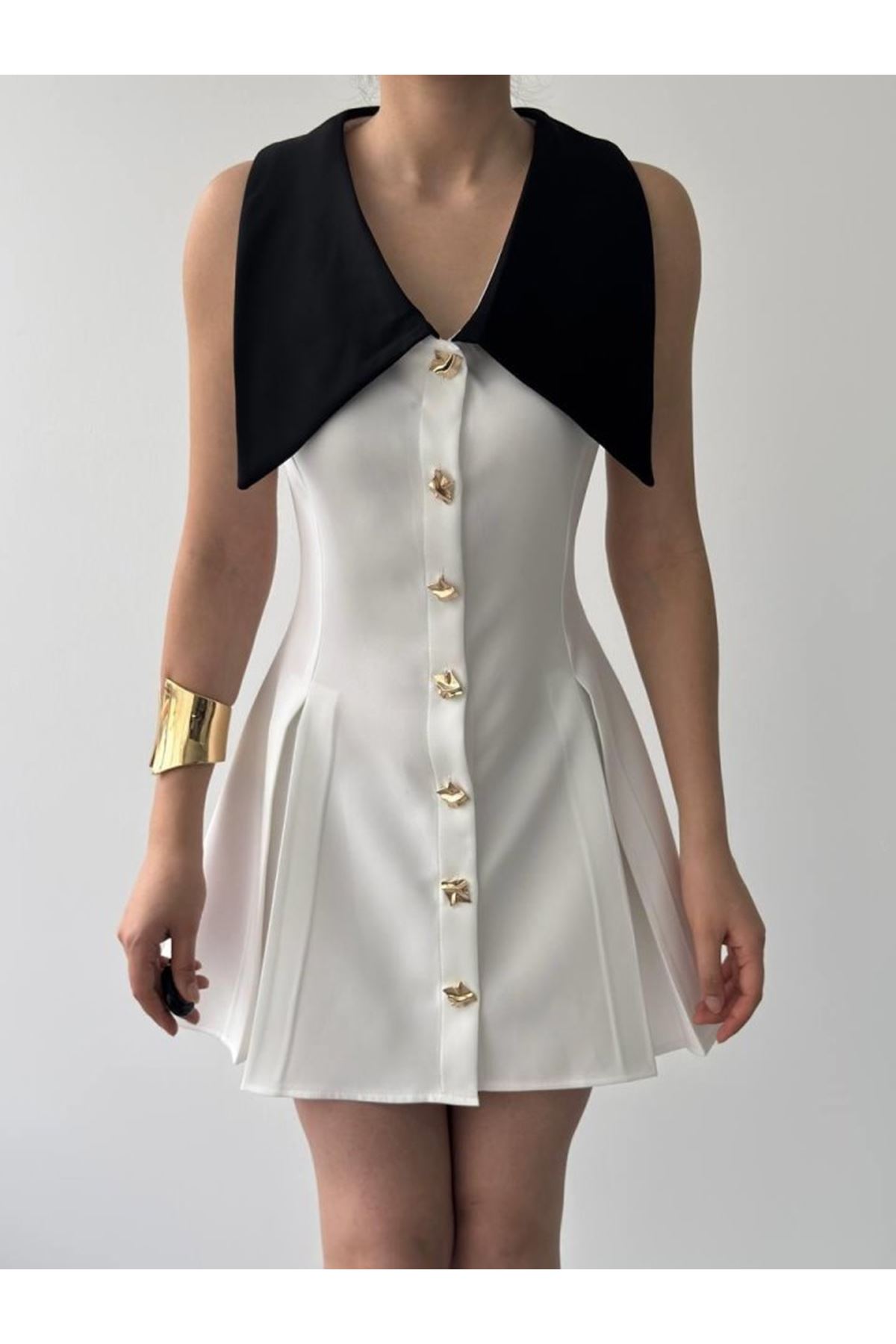 Ness Düğmeli Elbise