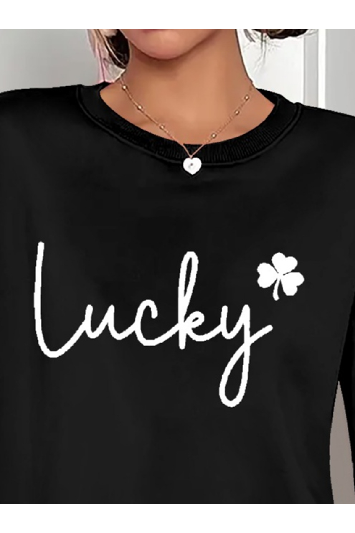 Kadın Uzun Kollu Bisiklet Yaka Viskon Iki Iplik Bluz