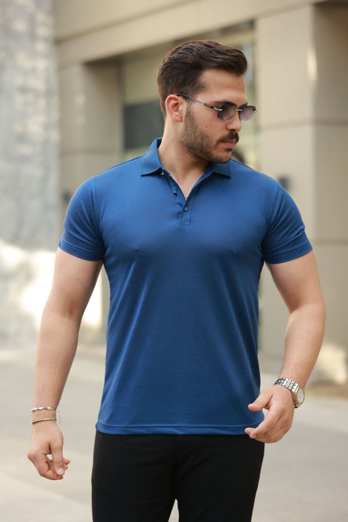 Erkek Yakalı Kısa Kollu Tişört