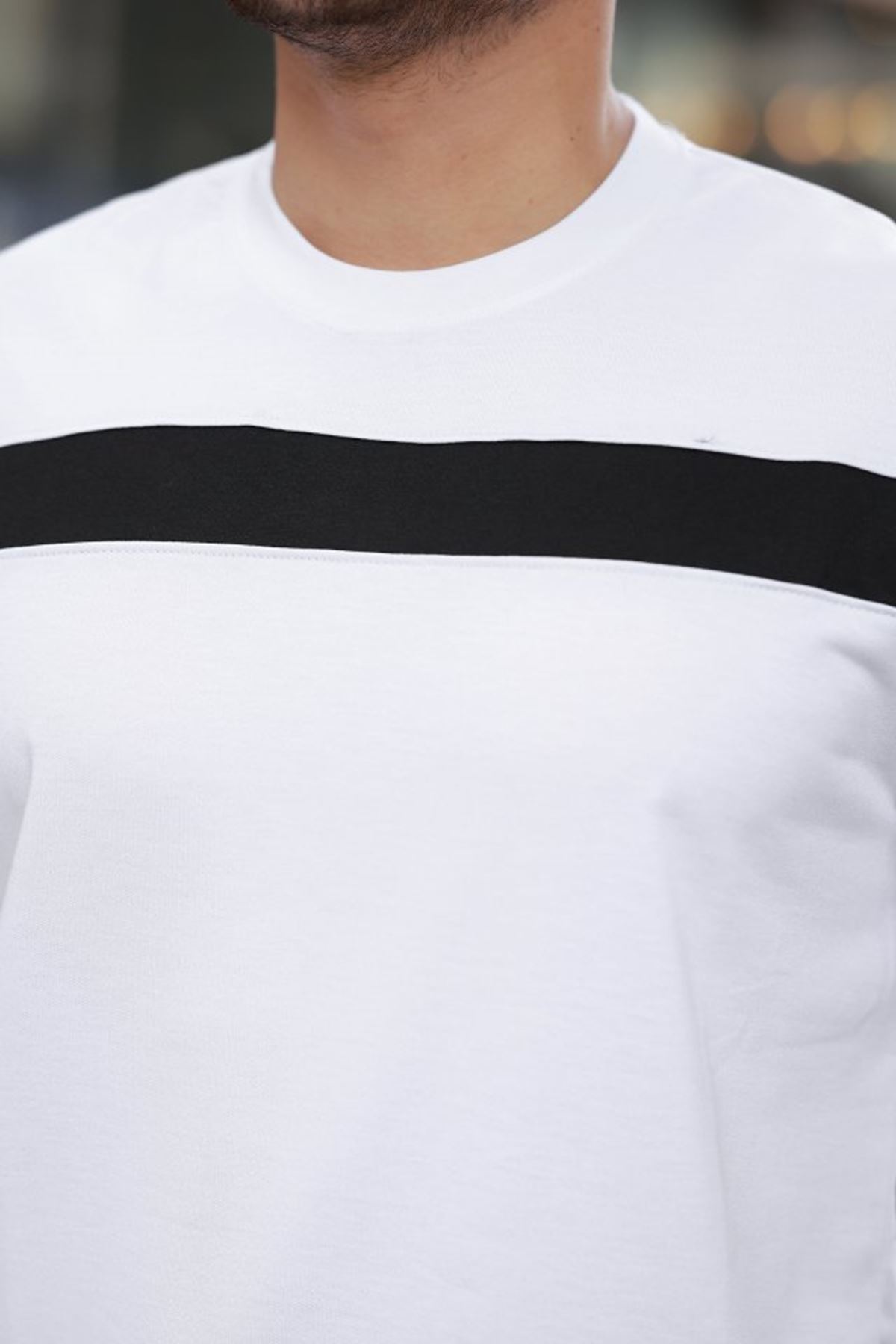 Erkek şerit Detaylı Kısa Kollu T-shirt