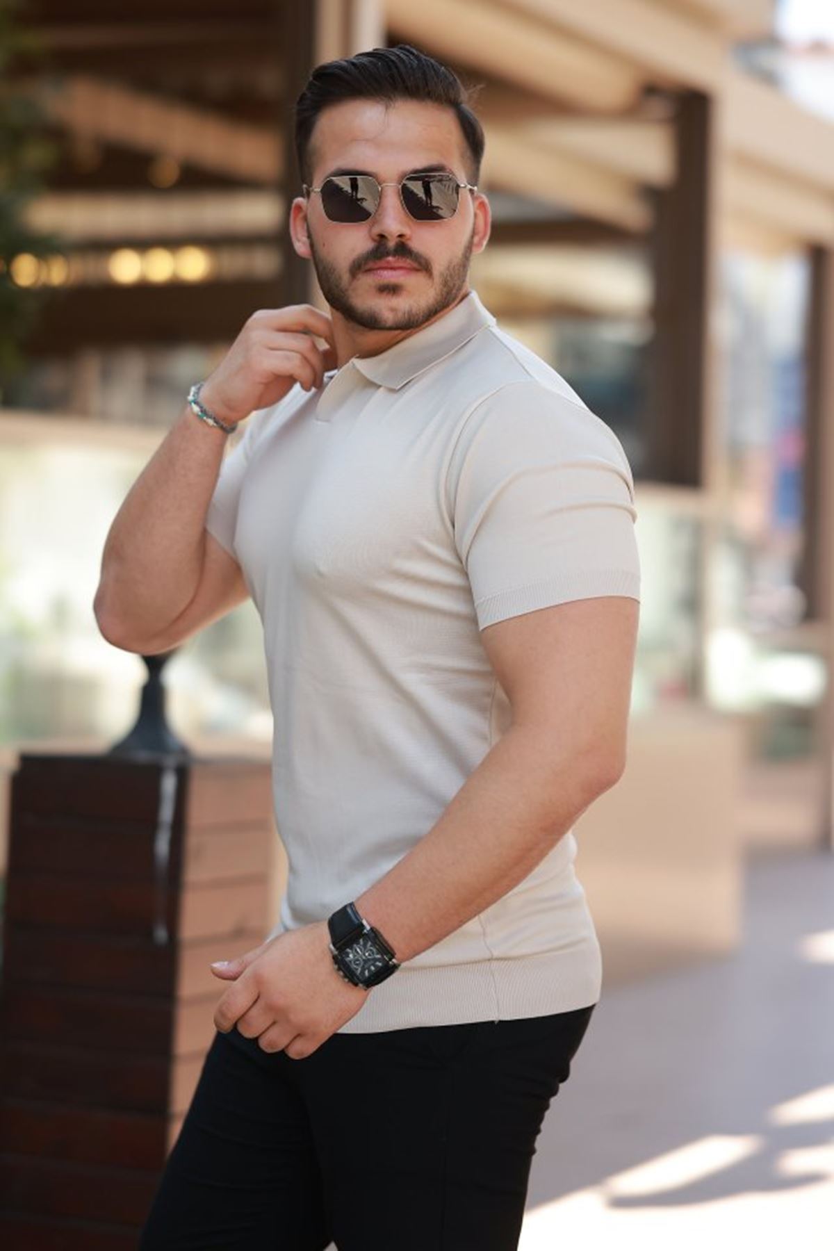 Erkek Hemşire Yaka Kısa Kollu Tişört