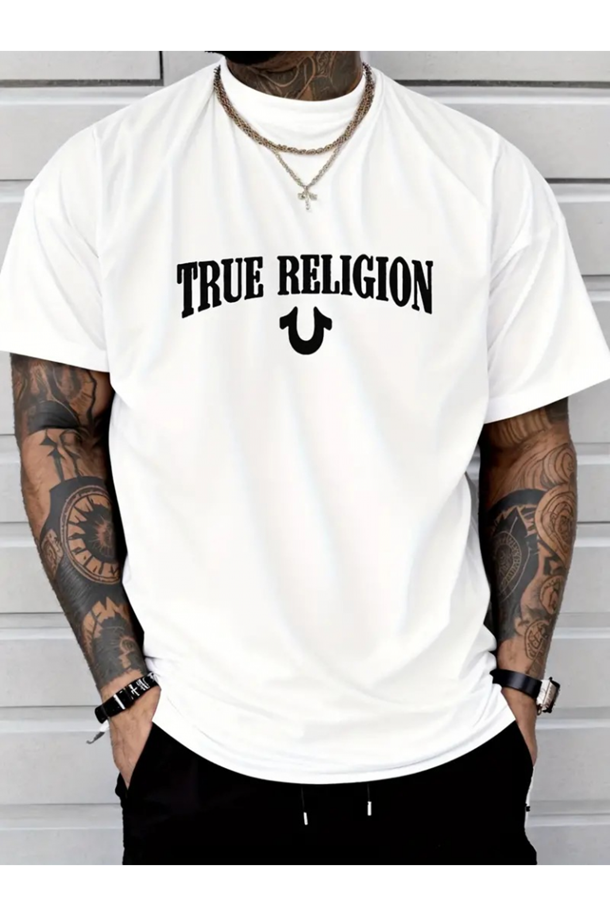 Erkek True Religion Baskılı Süprem T-shirt