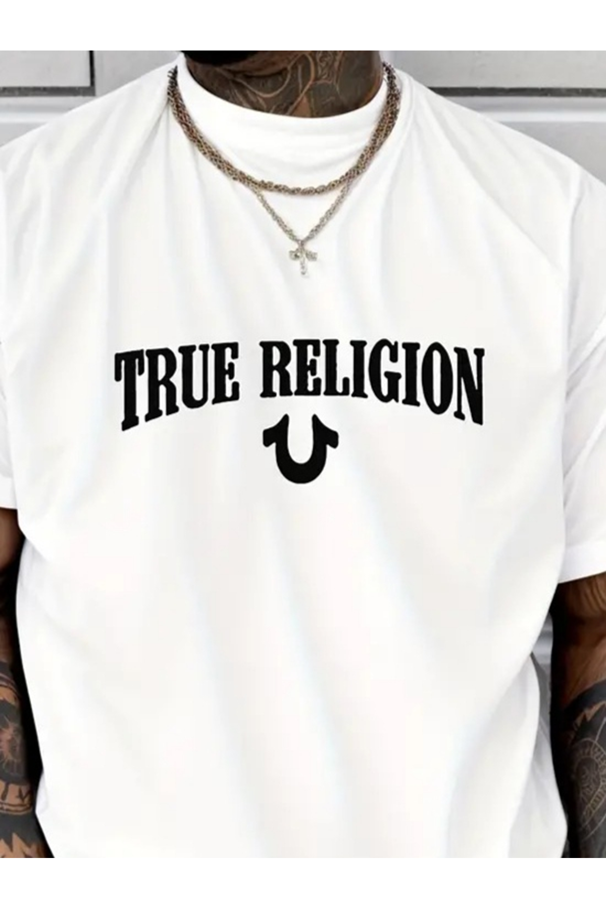 Erkek True Religion Baskılı Süprem T-shirt