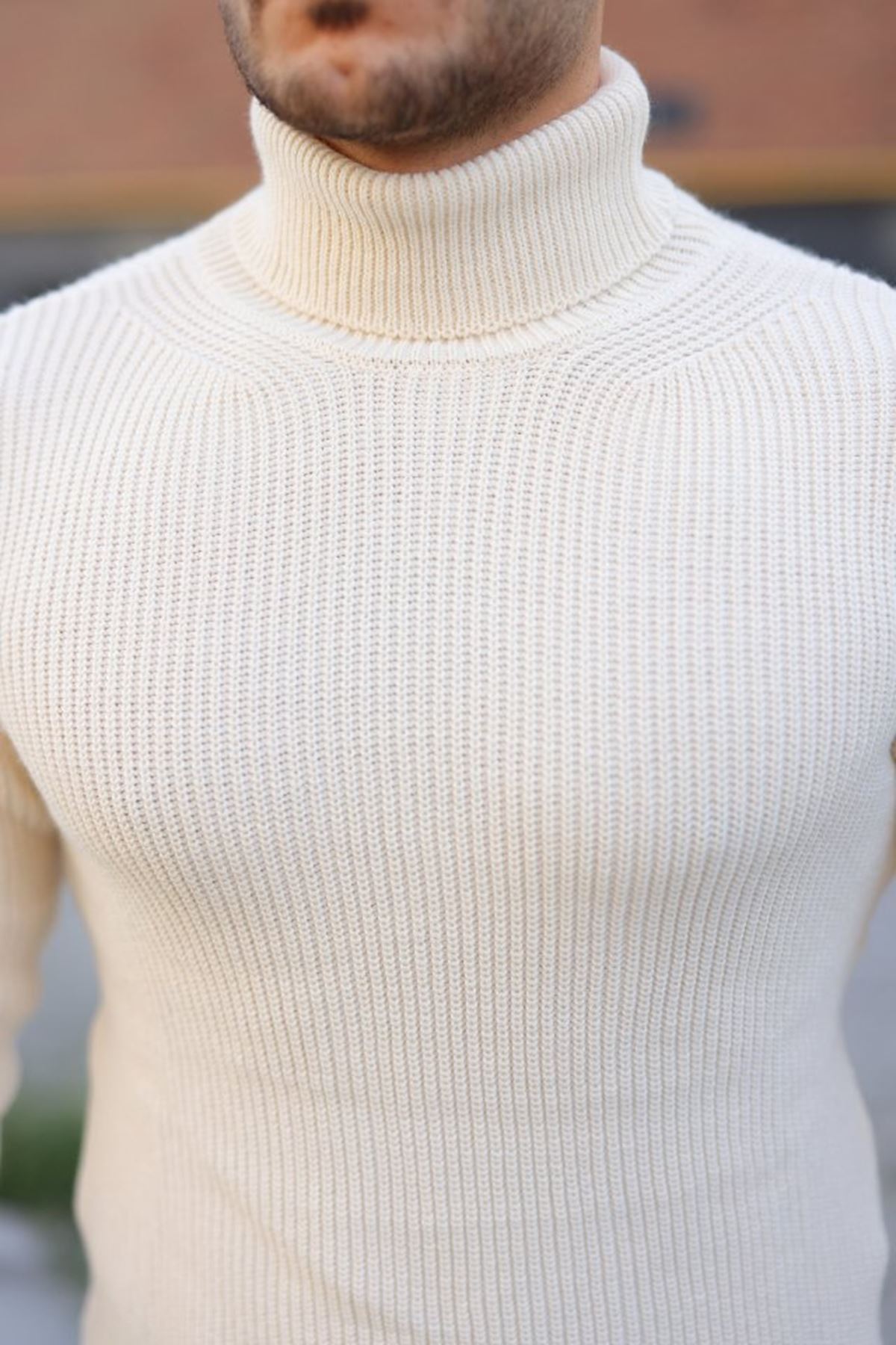 Erkek Boğazlı Örme Kazak