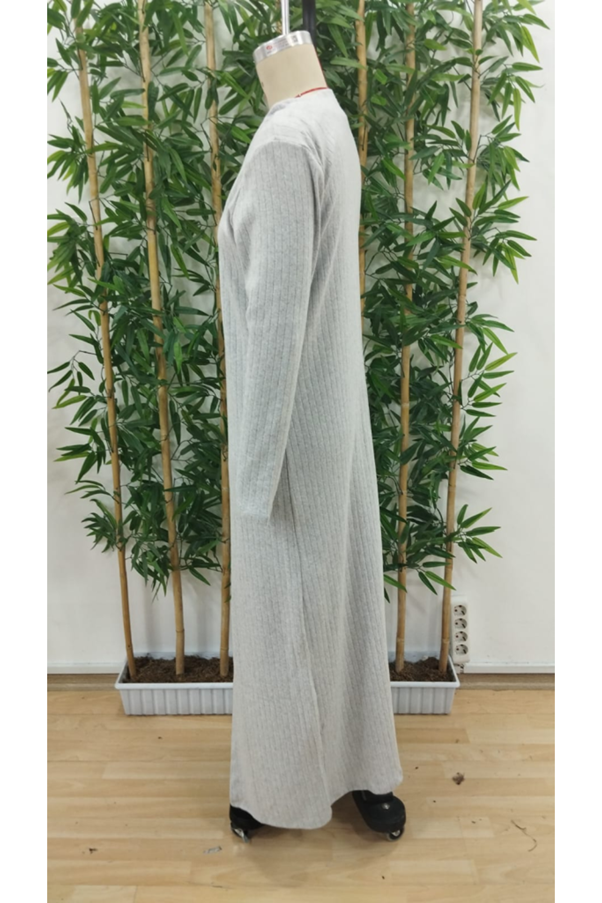 Kadın Yuvarlak Yaka Askılı Krop Bluz Yüksek Bel Tayt Ve Uzun Hırka şardonlu Kaşkorse üçlü Takım