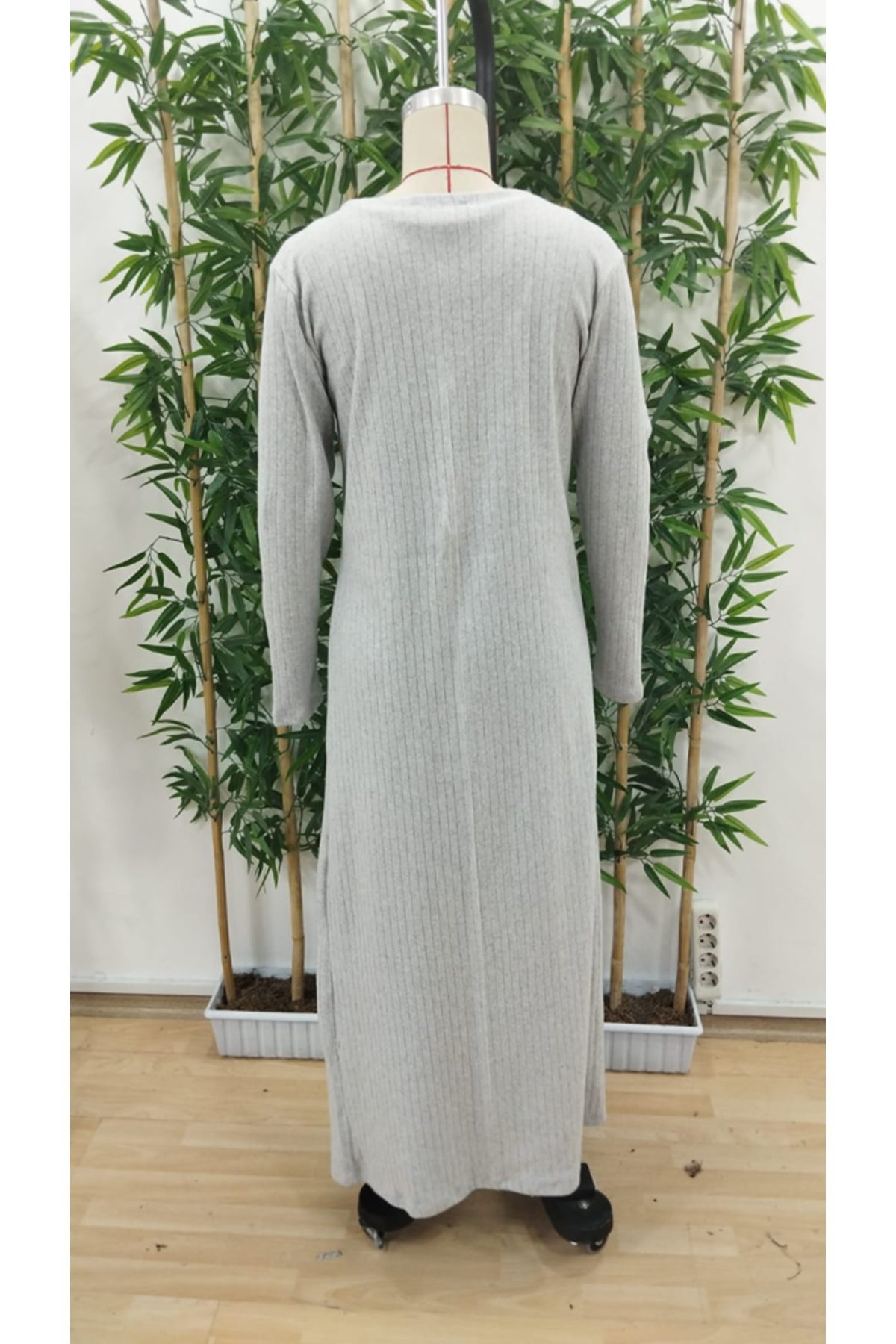 Kadın Yuvarlak Yaka Askılı Krop Bluz Yüksek Bel Tayt Ve Uzun Hırka şardonlu Kaşkorse üçlü Takım