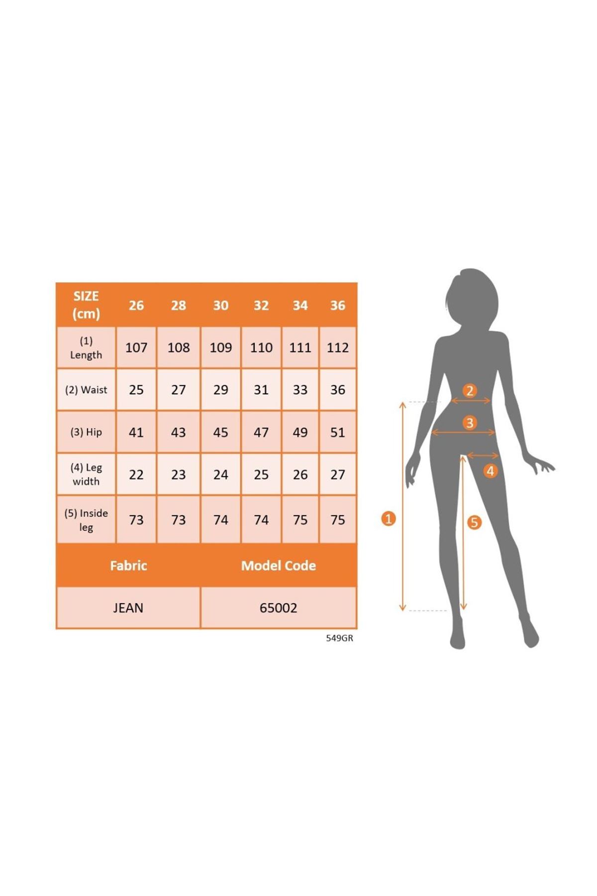 Kadın Yüksek Bel Yanları Lastik önü Düğmeli Kot Pantolon