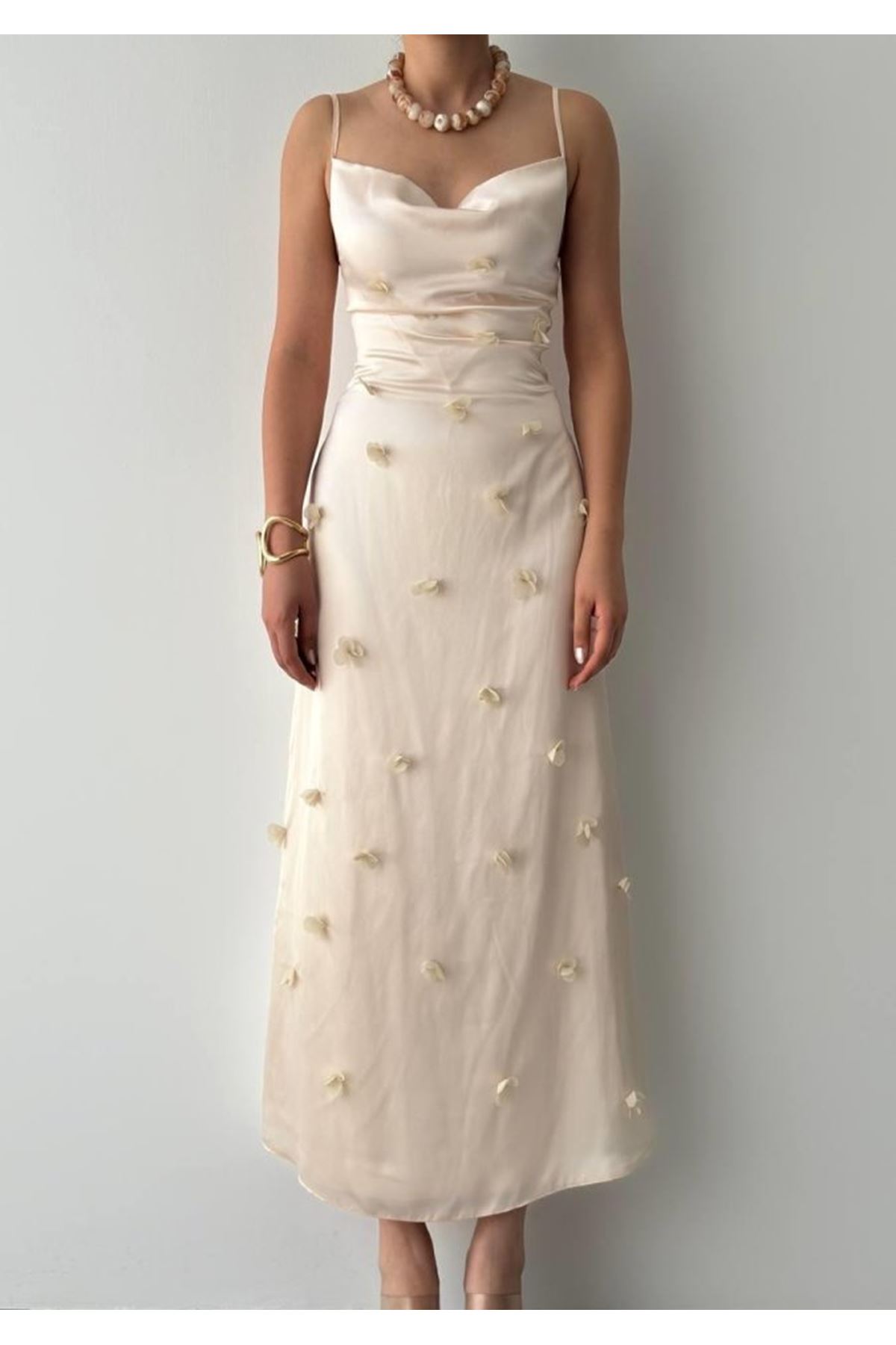 Dora Çiçek Detaylı Elbise