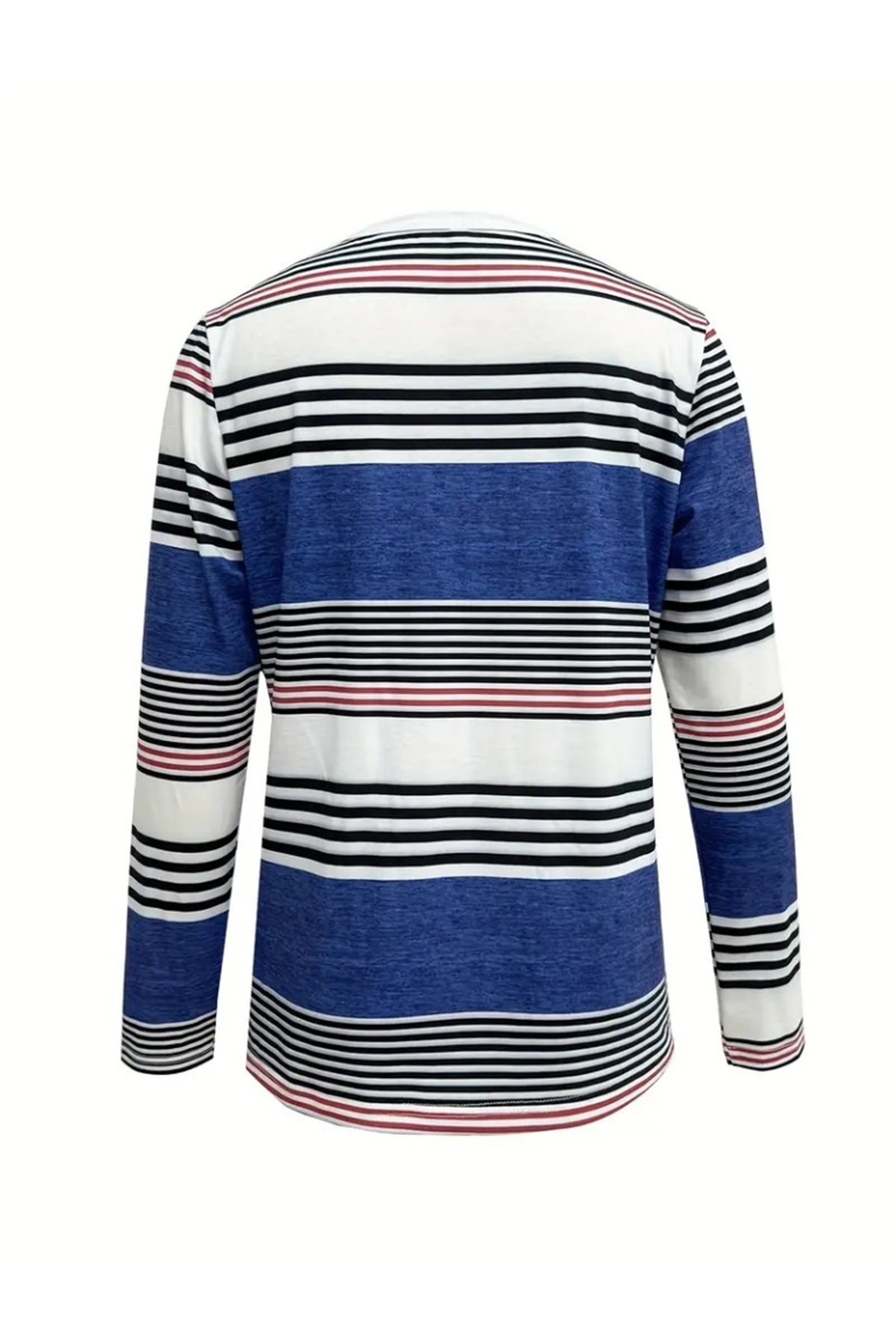 Kadın Uzun Kollu Bisiklet Yaka Düğme Detaylı Desenli Süprem Bluz