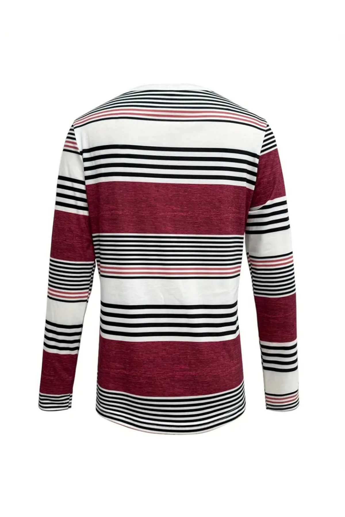 Kadın Uzun Kollu Bisiklet Yaka Düğme Detaylı Desenli Süprem Bluz