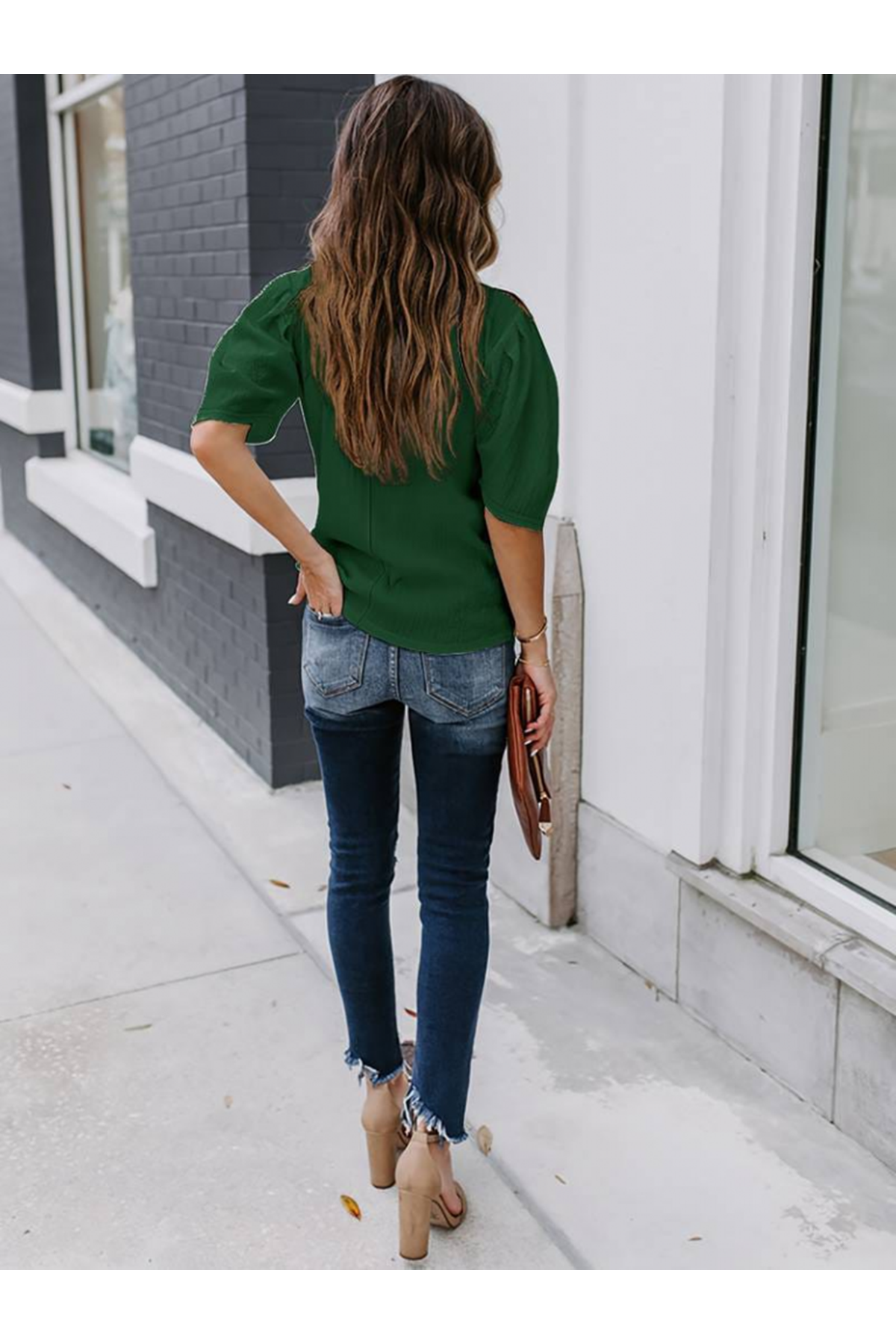 Kadın Kısa Kollu Pileli Balın Kol Bürümcük Bluz