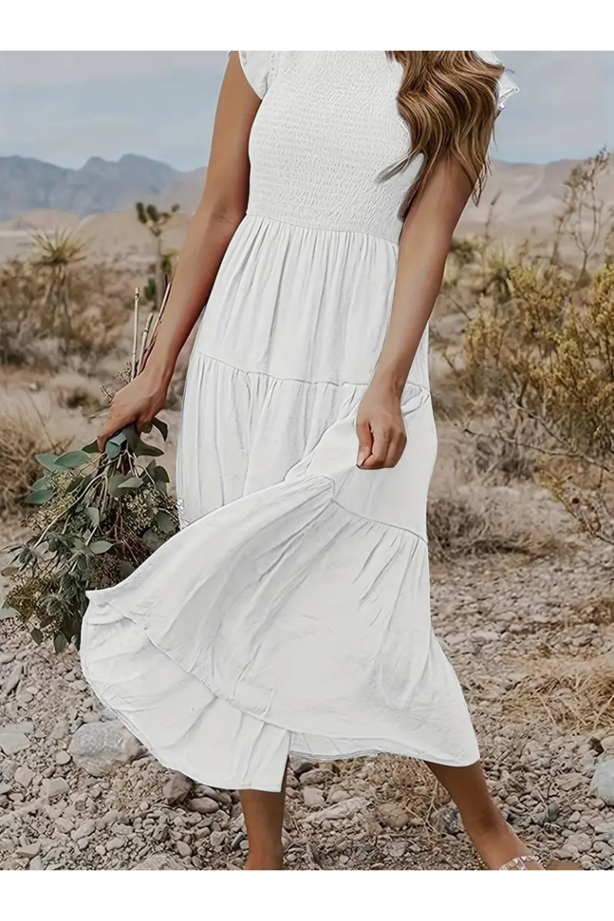 Kadın Kısa Kollu Kolları Volanlı Gipeli Aerobin Elbise