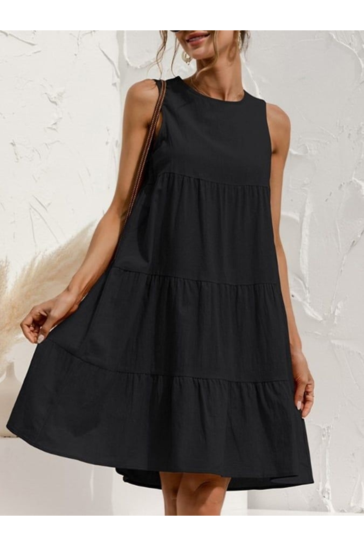 Kadın Sıfır Kol Bisiklet Yaka Aerobin Elbise