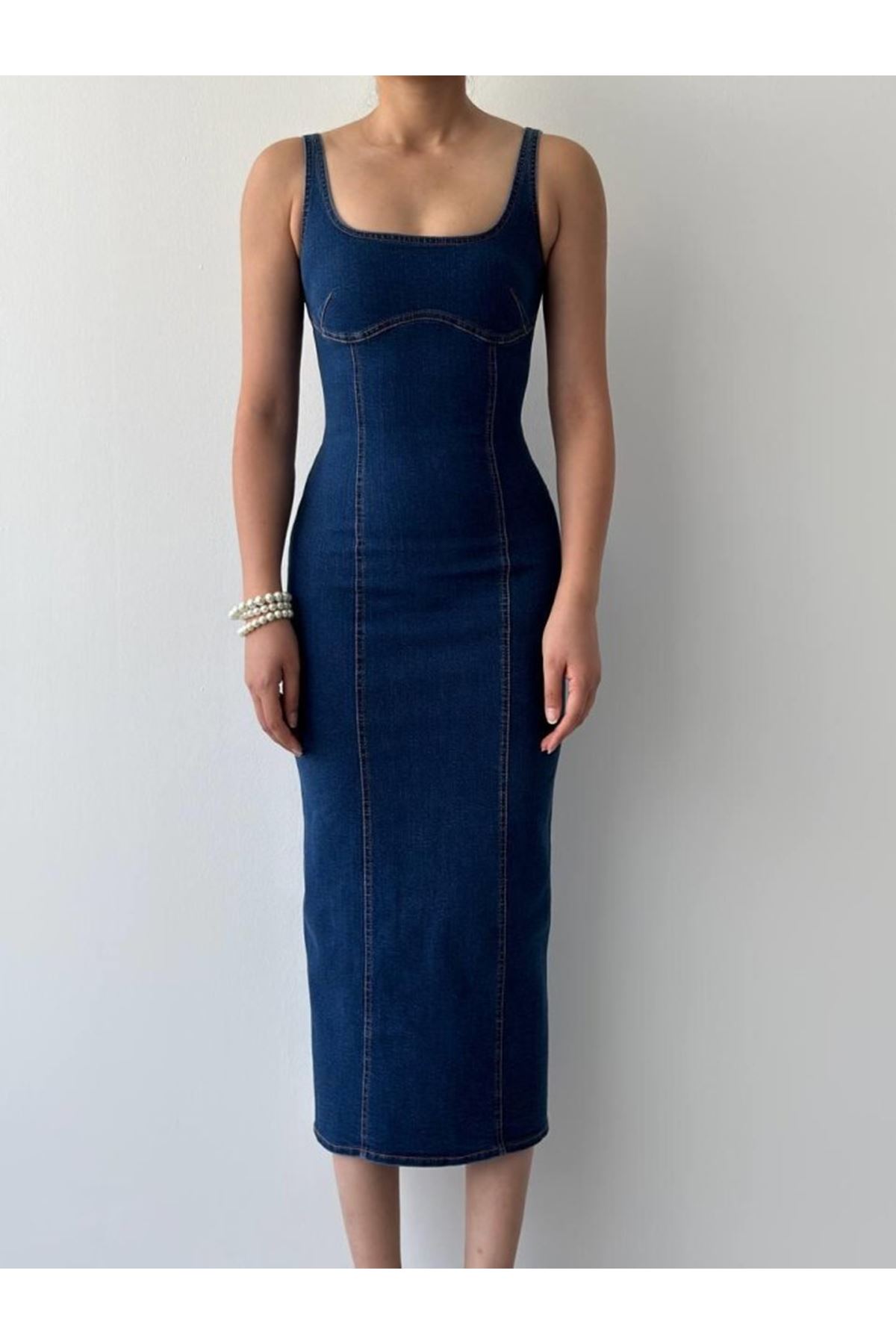 Tuna Denim Elbise