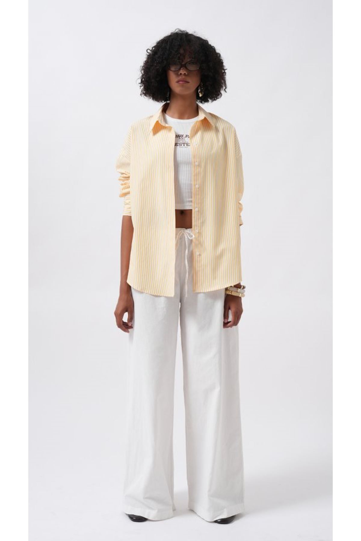 Çizgili Basic Gömlek