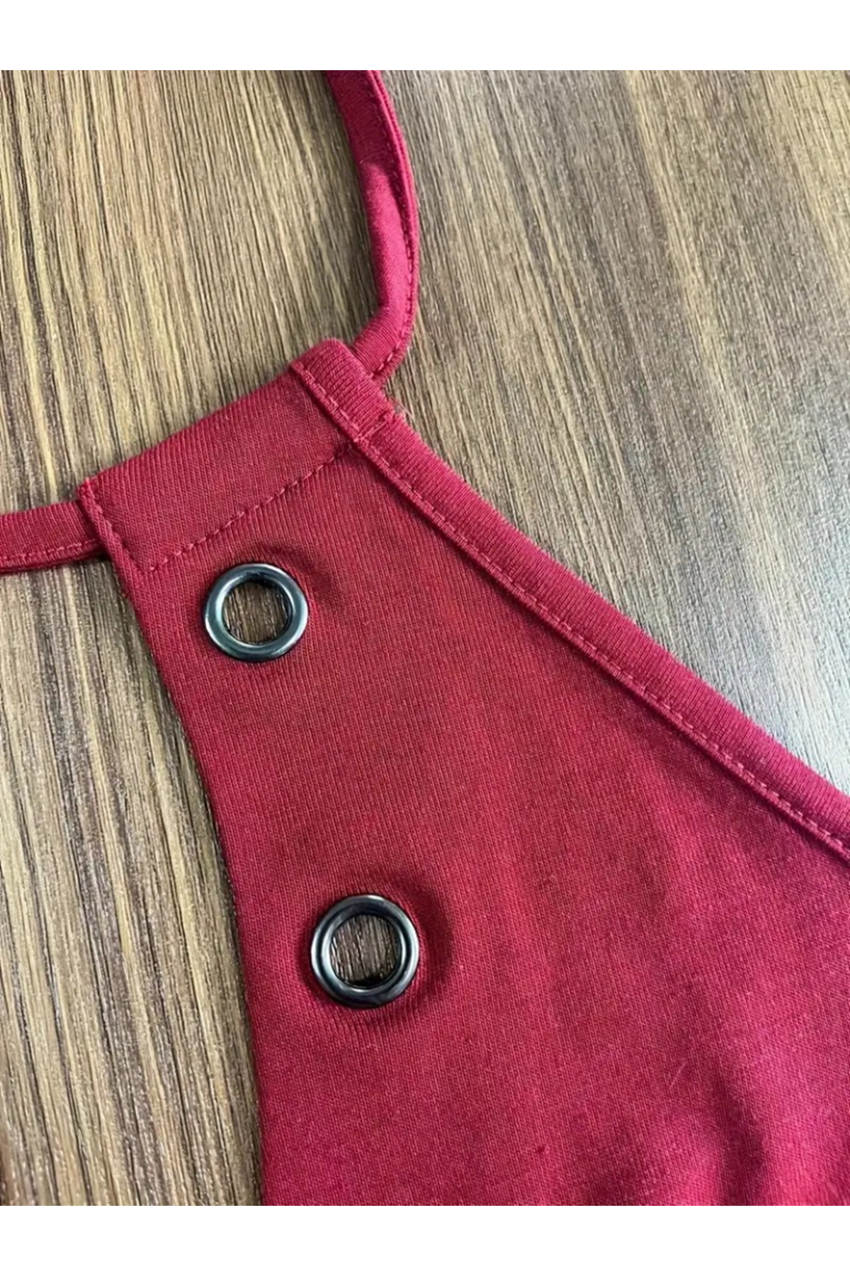 Kadın Kuş Gözü Ve Dekolte Detay Boyundan Bağlamalı Viskon Bluz