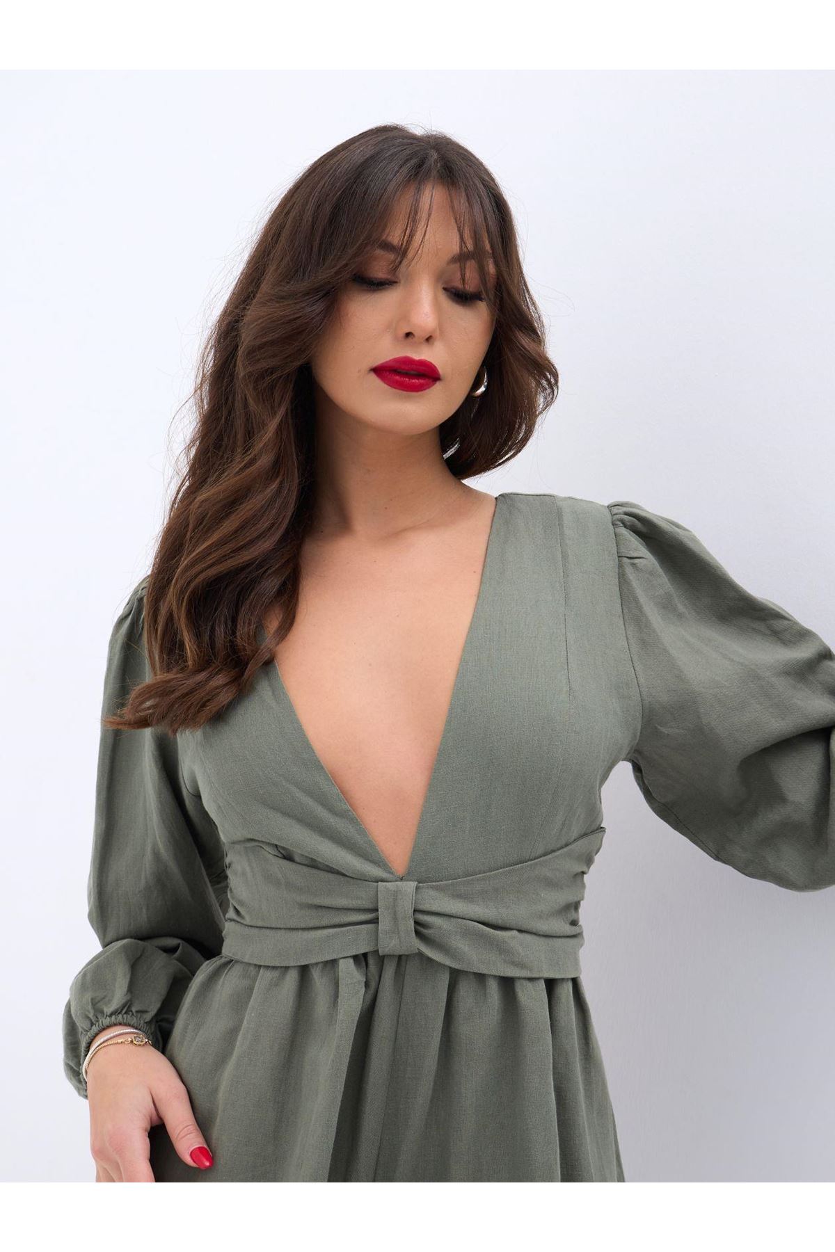 6528 TULUM ELBİSE-HAKİ