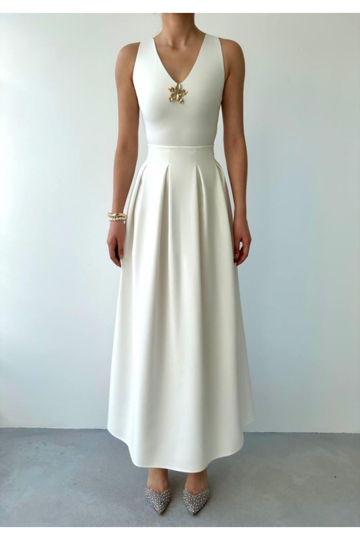 Late Yıldız Detaylı Elbise