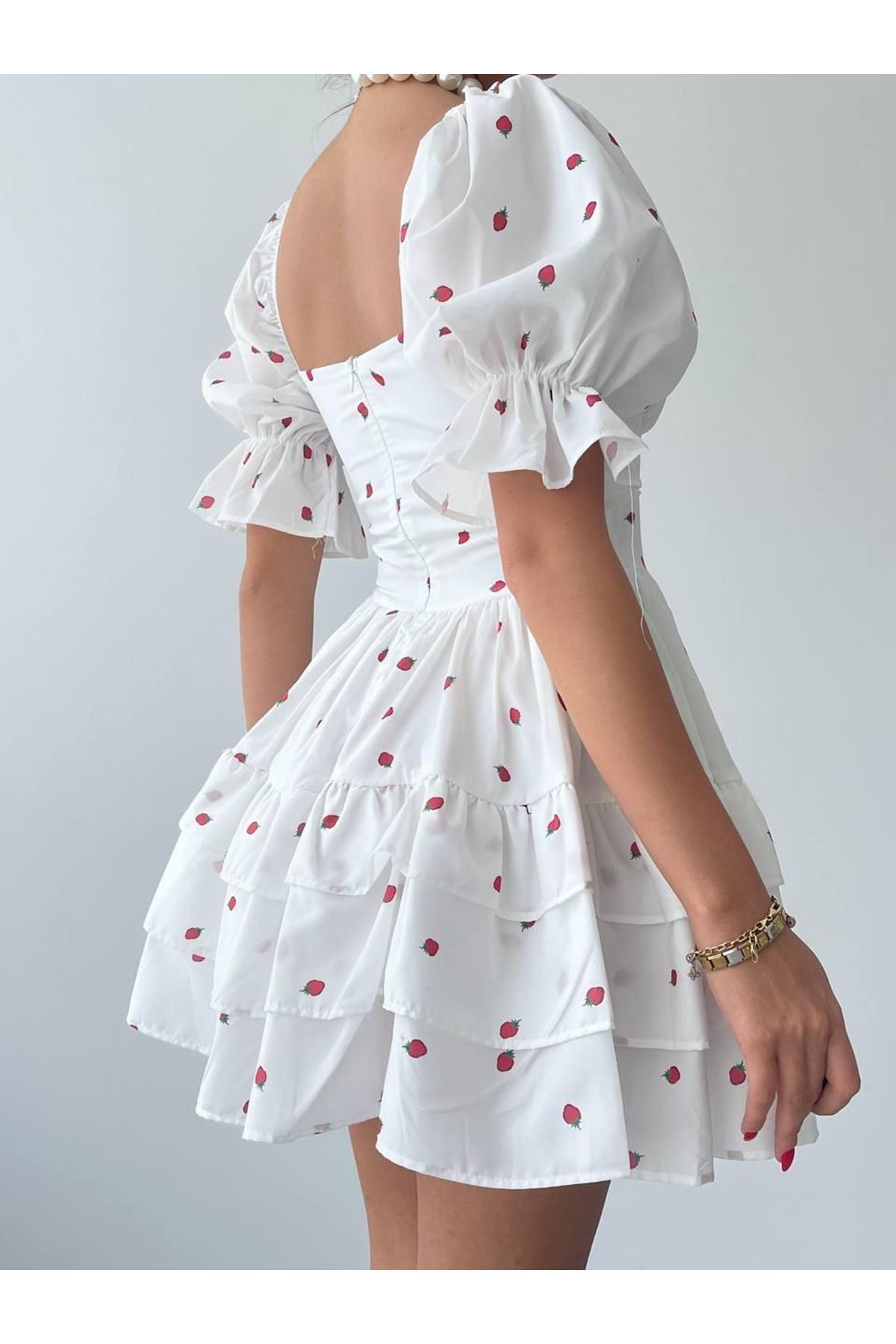 Beyaz Mini Elbise