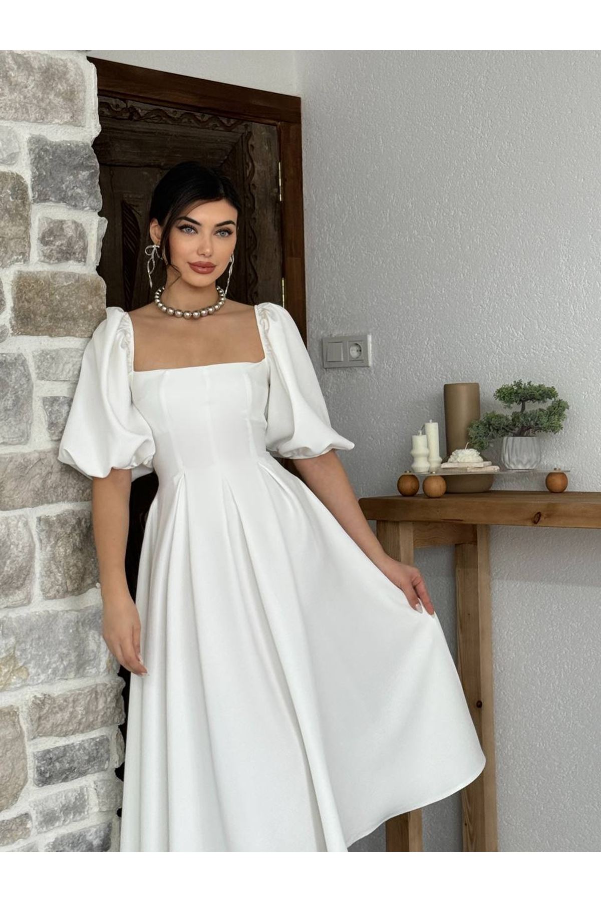 Benjamin Çan Etekli Midi Boy Elbise