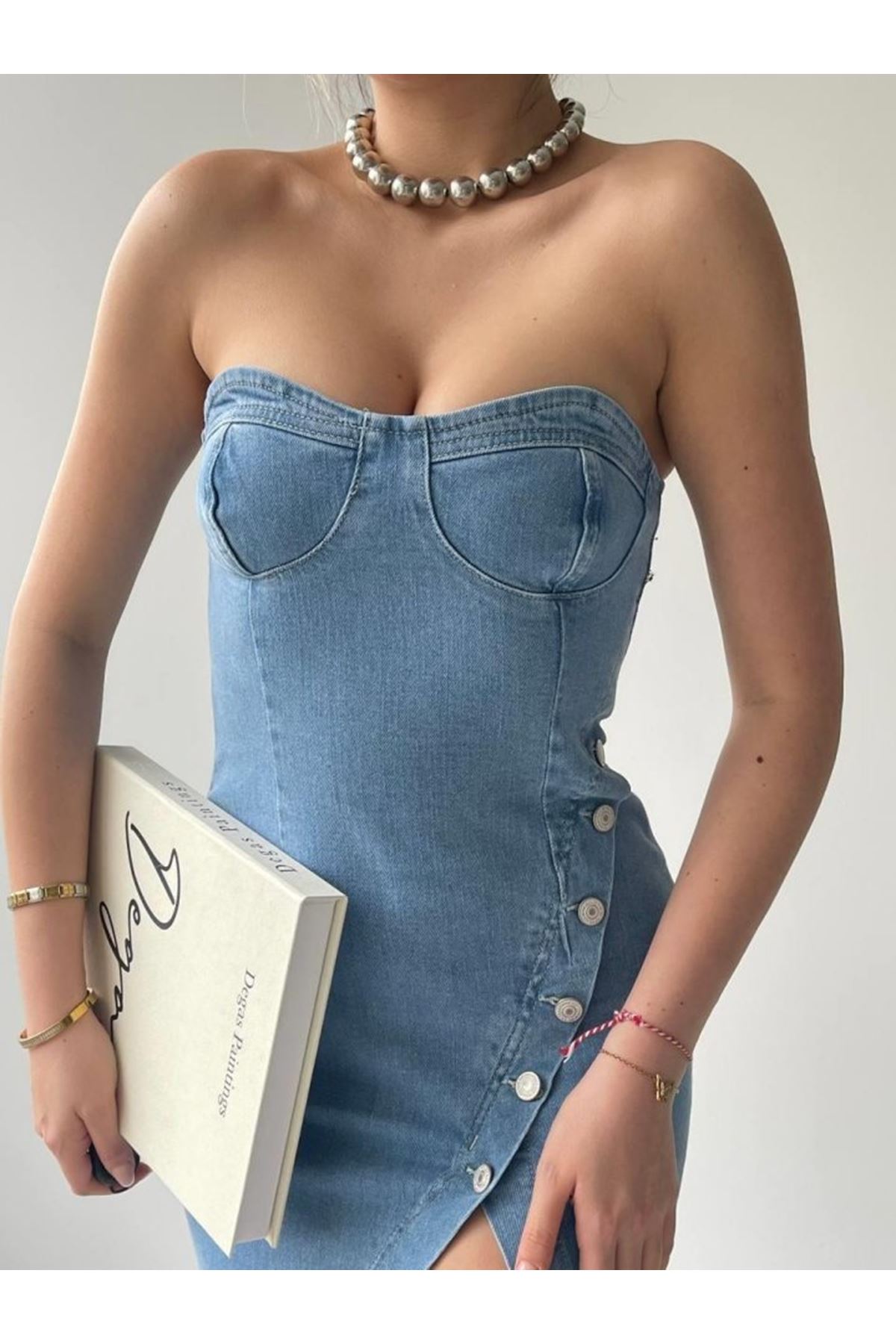 Nerg Düğme Detaylı Elbise