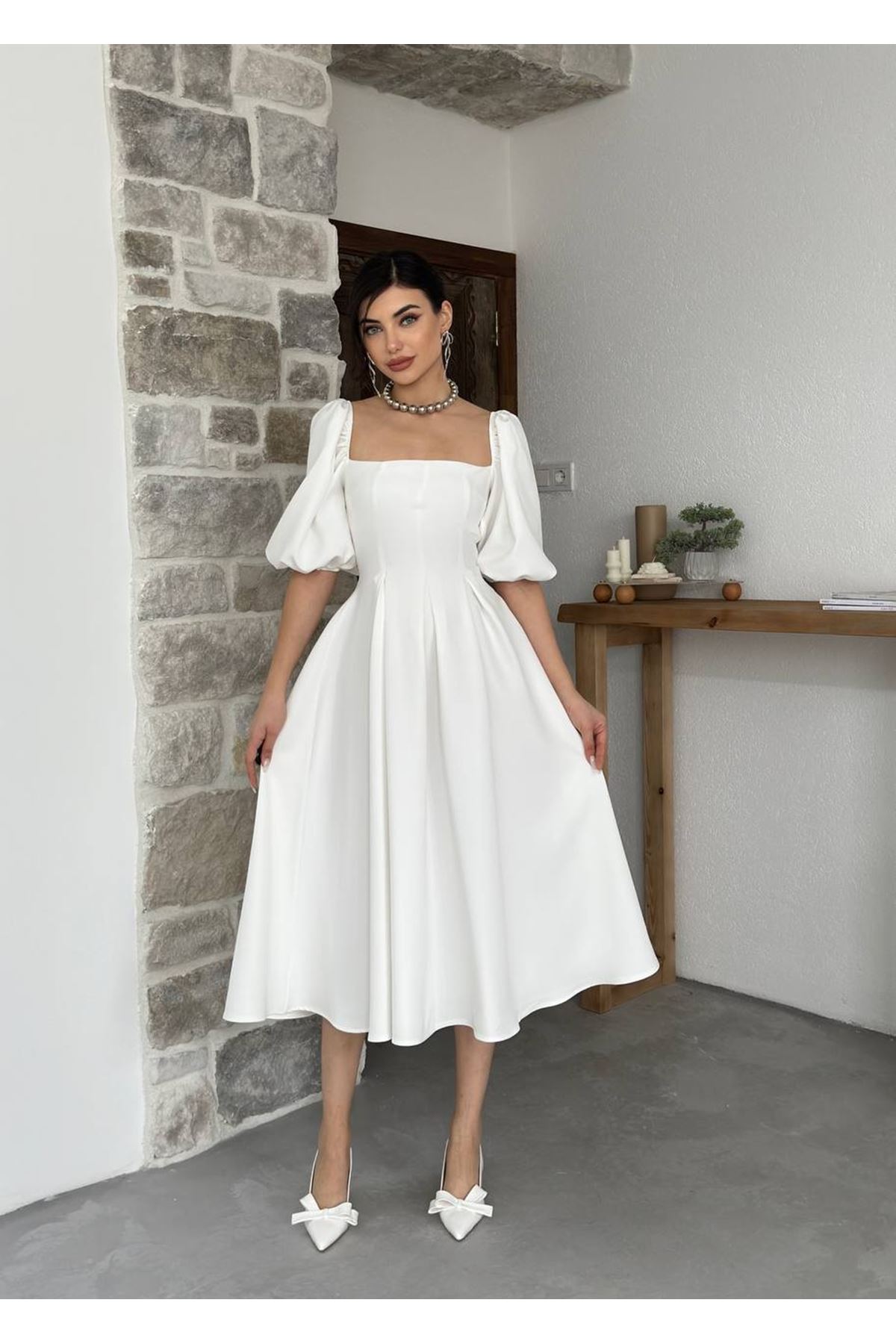 Benjamin Çan Etekli Midi Boy Elbise