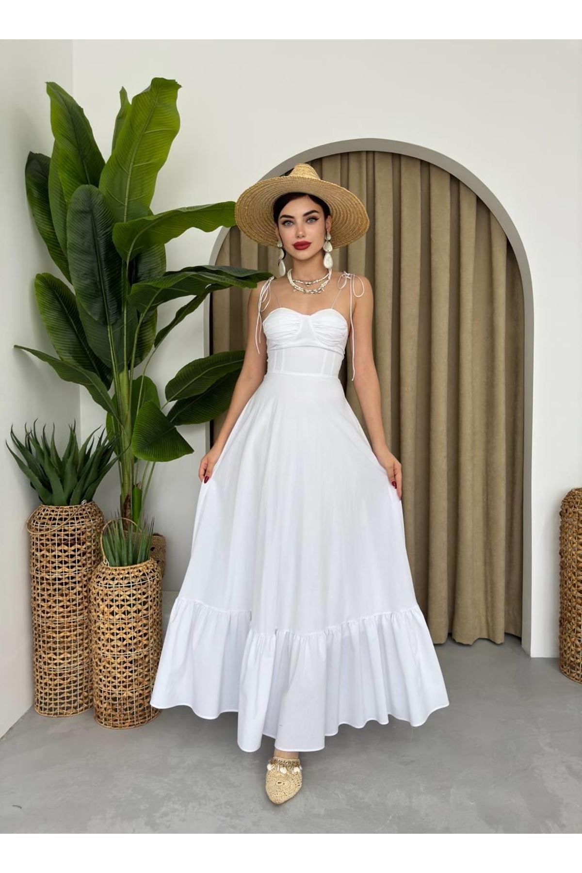 Elia İp Askılı Elbise